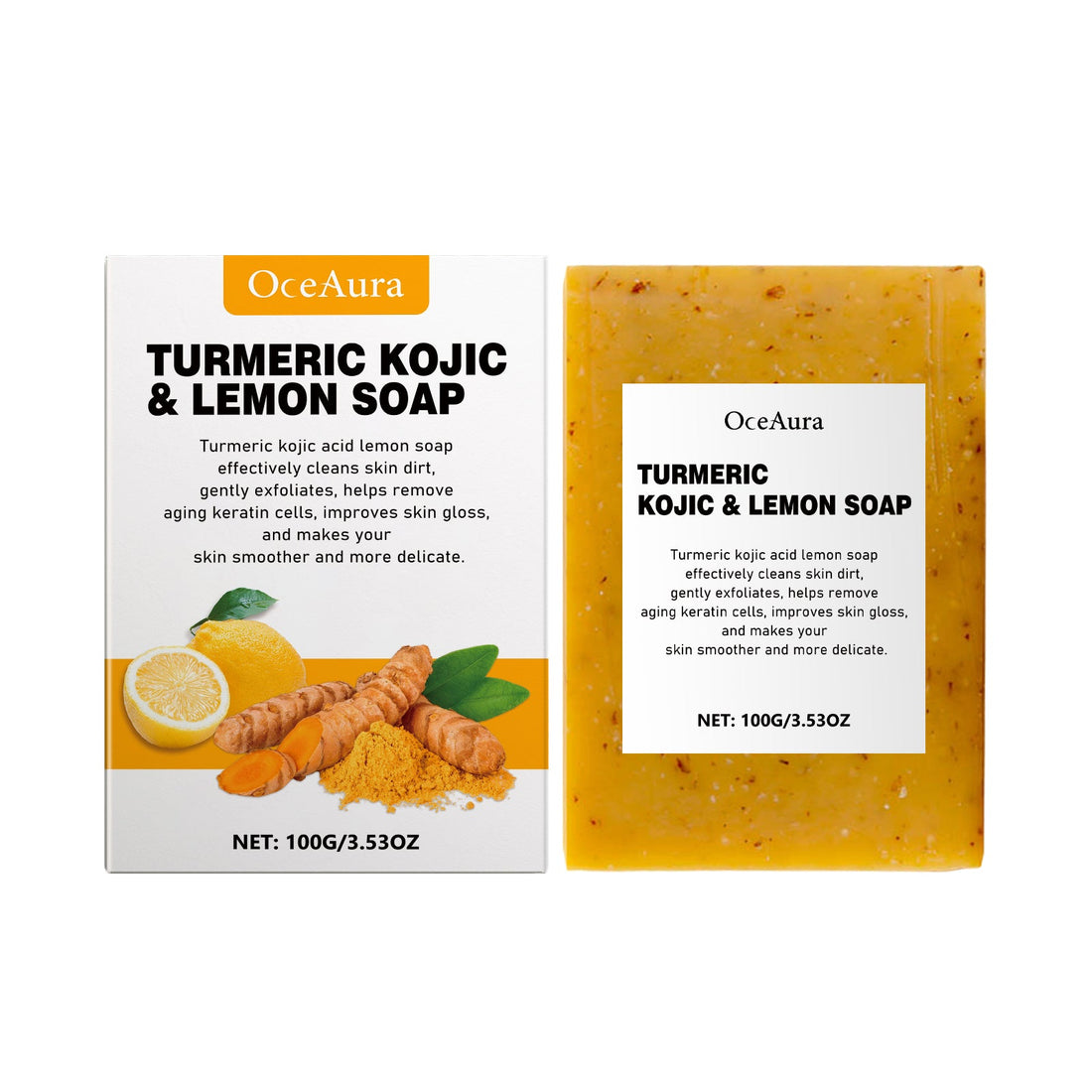 Lemon Turmeric Soap Gentle Cleansing for Face and Body
