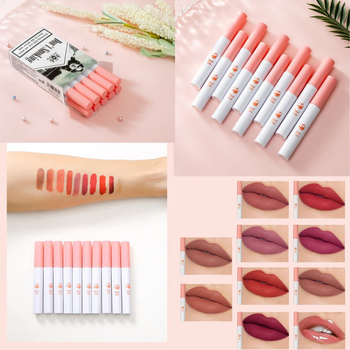 10 PCS Matte Liquid Lipstick Set Long Lasting Velvet Finish