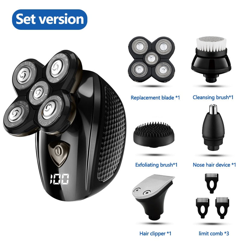 Multifunctional Electric Shaver Wet Dry Rechargeable Beard Trimmer Kit