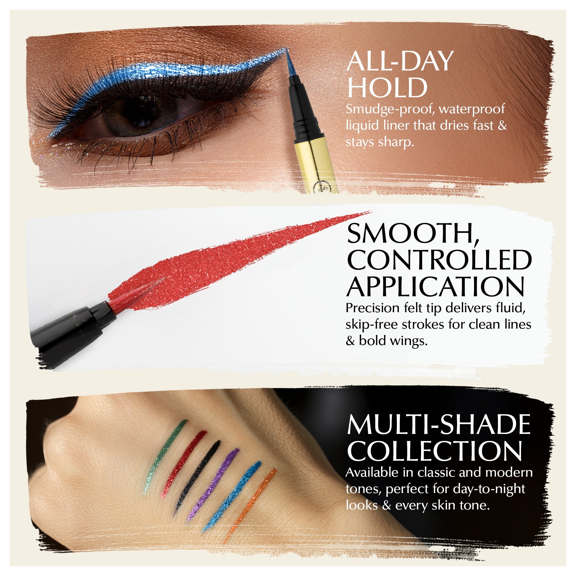Waterproof Liquid Eyeliner Pen Smudge Proof Vegan Precision Matte