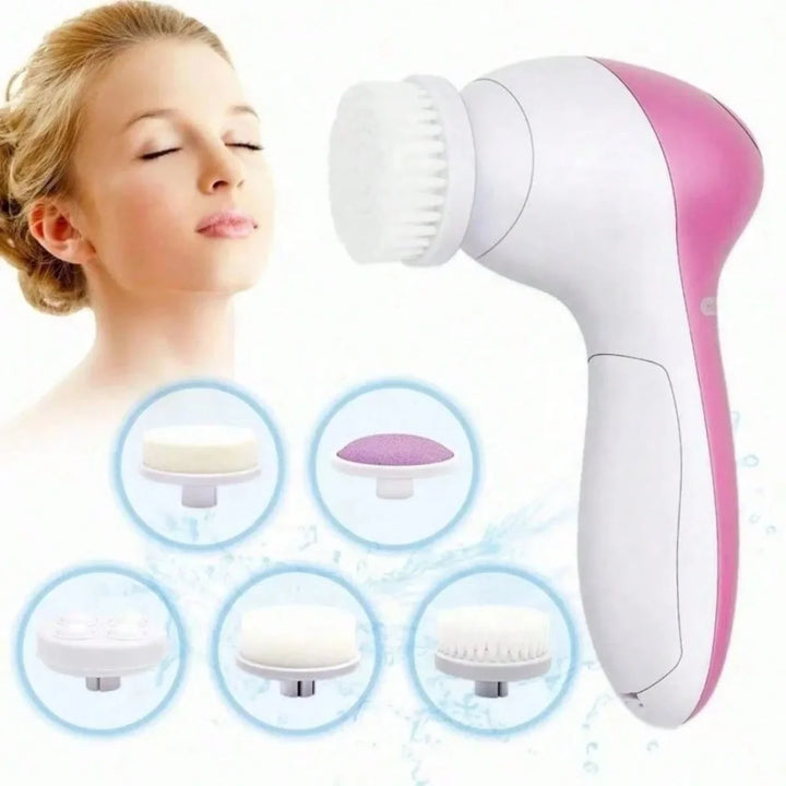 5 in 1 Electric Facial Cleansing Brush Blackhead Remover Tool