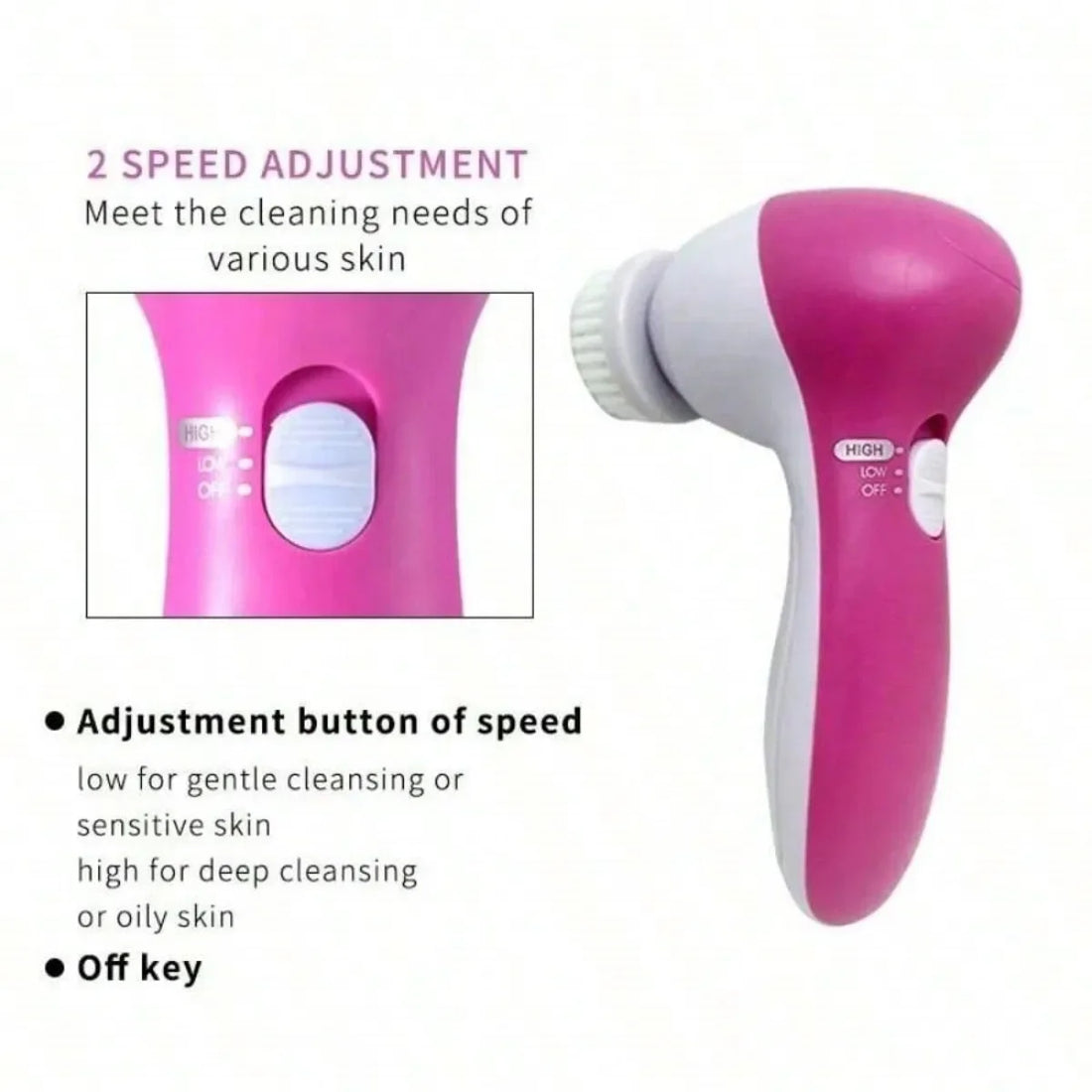 5 in 1 Electric Facial Cleansing Brush Blackhead Remover Tool