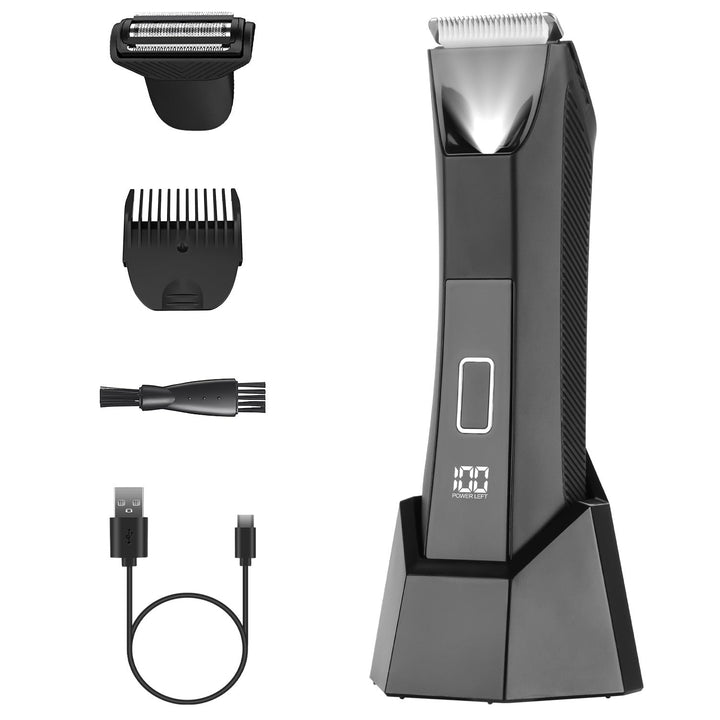 2 in 1 Electric Body Trimmer Waterproof Cordless Beard Groomer