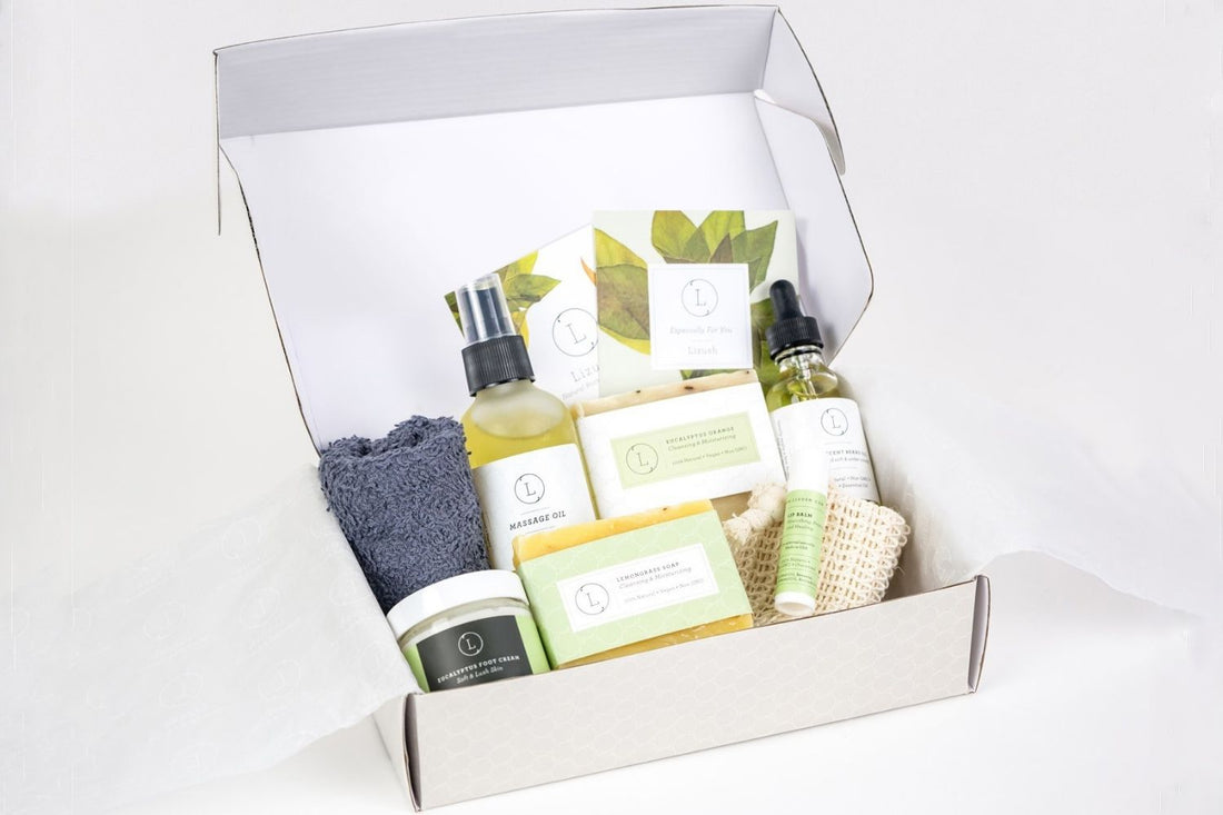 Natural Skincare Set Eucalyptus Bath Body Men Grooming Kit