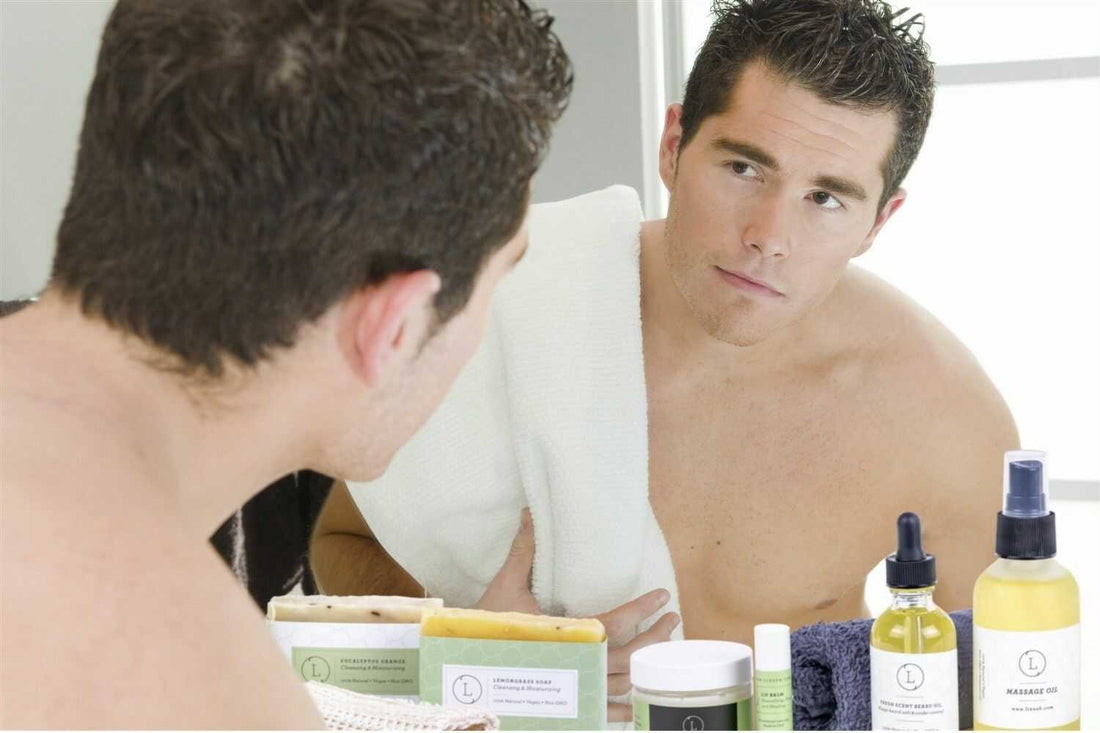 Natural Skincare Set Eucalyptus Bath Body Men Grooming Kit