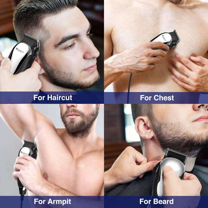 Professional Corded Hair Clippers – 7-in-1 Men's Grooming Kit
